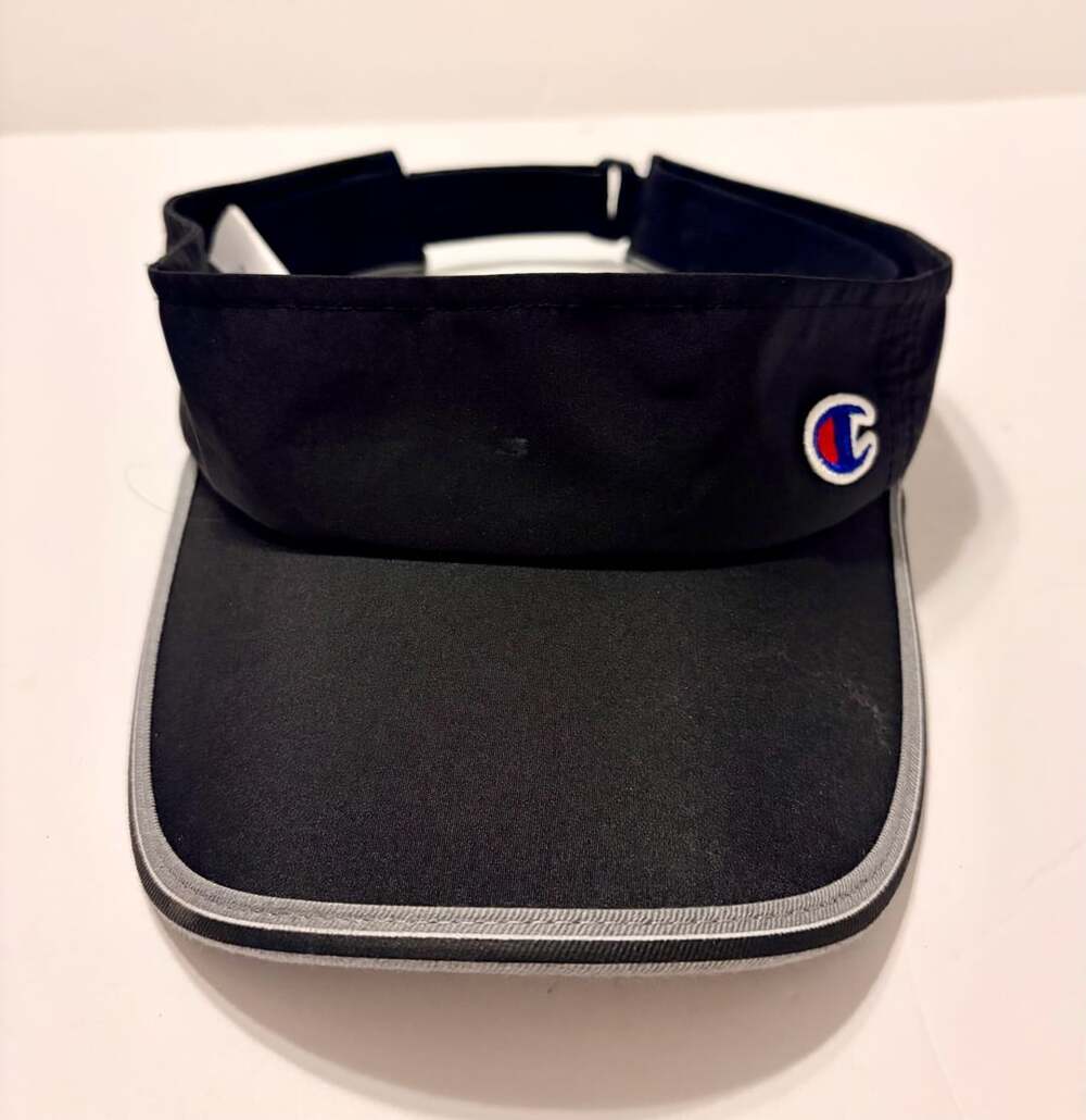 Champion Sun Visor OSFA Black Adjustable Embroidered Logo